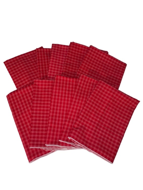 Unbranded Other - Ten napkins Red & White Plaid Table Linens One Size